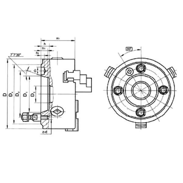 Патрон токарный 3х кулачковый 160 мм FORCECHUCK 7100-0027
