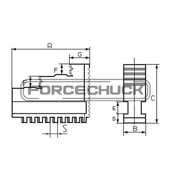 Кулачки токарные обратные 250 мм (3 шт) FORCECHUCK 7100-0035.015 Кулачки токарные обратные 250 мм (3 шт) FORCECHUCK 7100-0035.015